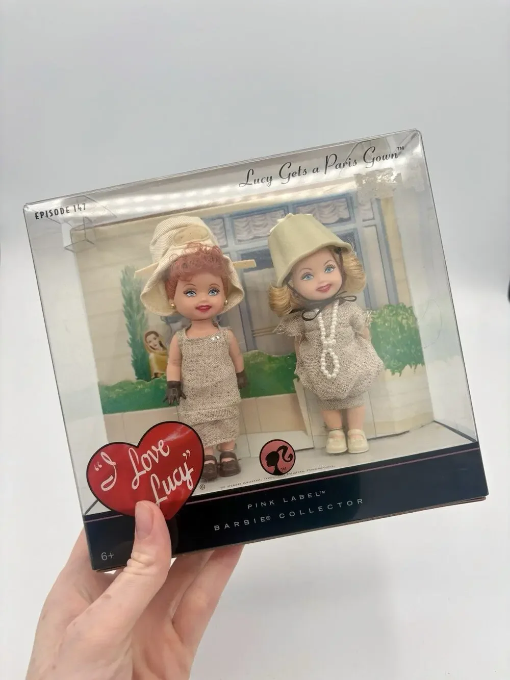 NEW IN BOX Barbie Pink Label I Love Lucy Dolls “Lucy Gets A Paris Gown” Kelly